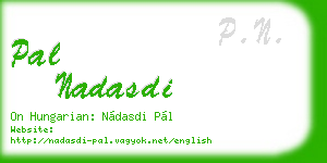 pal nadasdi business card