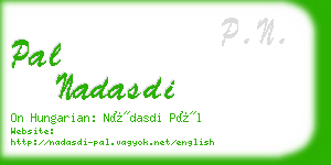 pal nadasdi business card